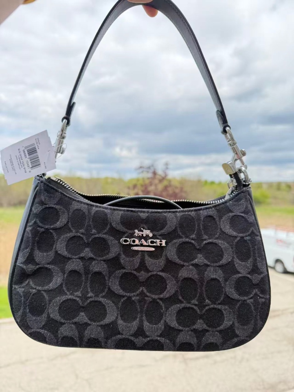 COACH Teri 2-Way Shoulder Bag In Signature Denim（CDE43）